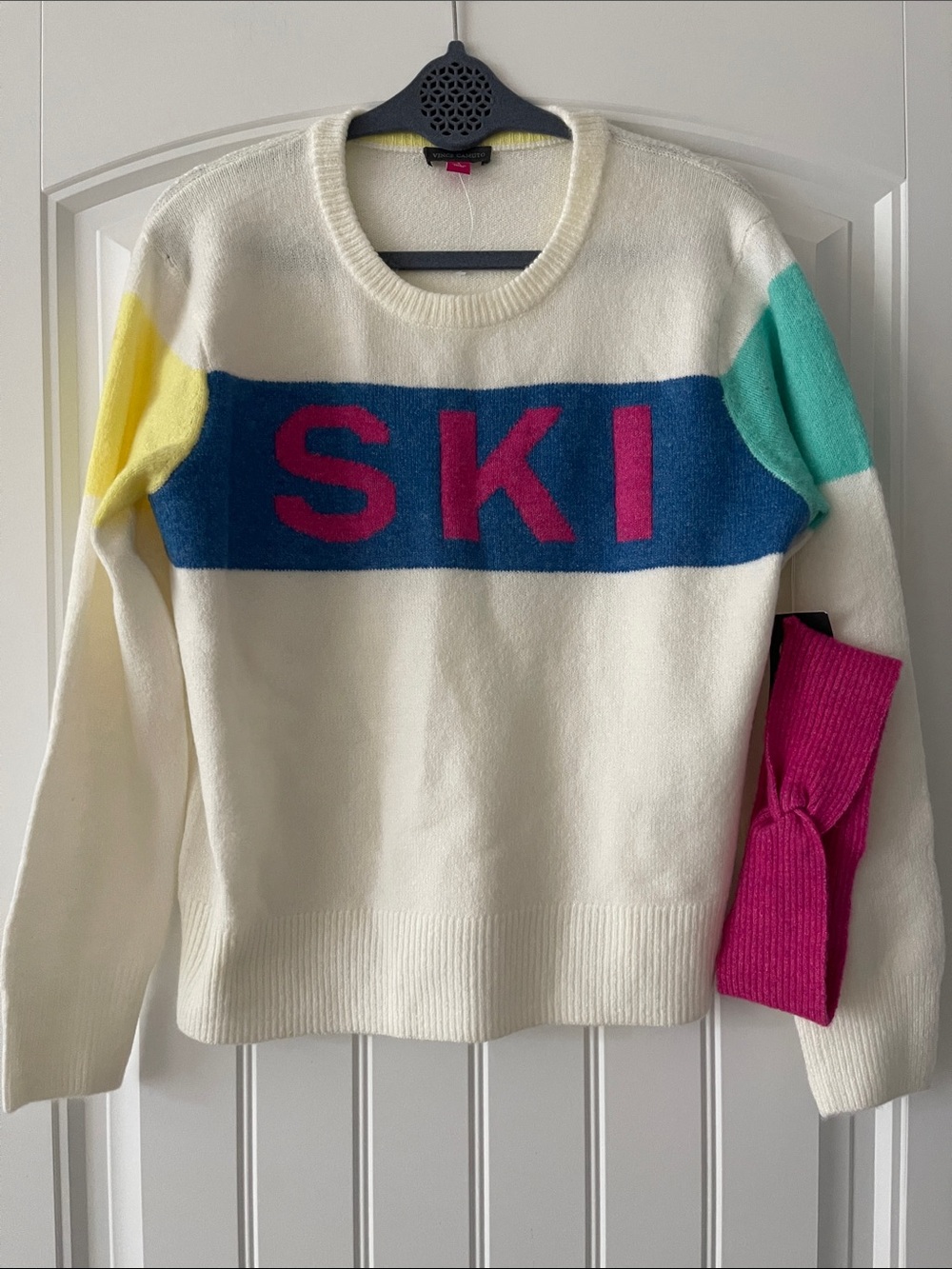 Vince Camuto “Ski” Soft Colorblock Sweater Small NWT